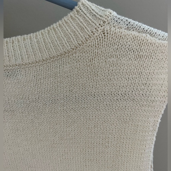 Na-KD Cream Sweater Dress with Boho Fringe, S/M - Picture 4 of 4